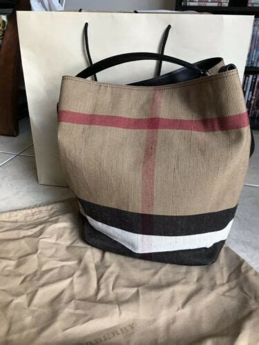 burberry 39457261|Burberry The Ashby Medium Canvas Check Tote .